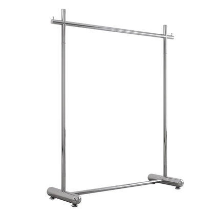 Garment Rack Commercial-Grade Metal Clothes Rail Silver Stainless Steel Clothing Rack for Hanging Clothes Large Capacity Single Rail Coat Rack for Bedroom and Living (120x40x170CM)