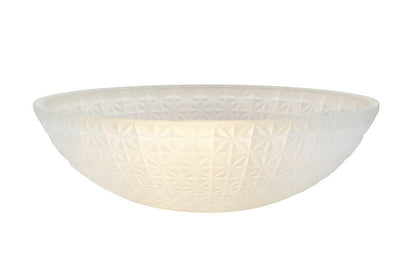 Aspen Creative 25304-76-1, Frosted Glass Shade w/Diamond Pattern for Medium Base Socket Torchiere Lamp, Swag Lamp and Pendant, 11-3/4" Diameter x 3-3/4" Height
