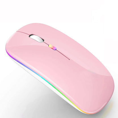 Bluetooth Wireless Mouse for Laptop mac MacBook ipad MacBook air MacBook pro pc Desktop Computer Windows Chromebook Notebook (Silver)
