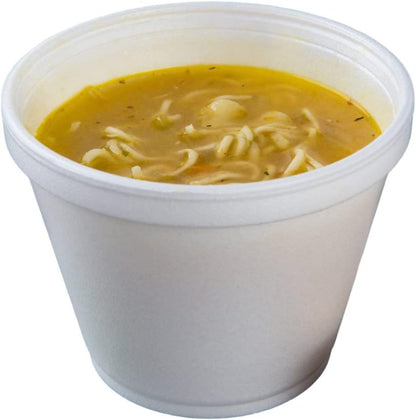 AMZ Empire 12 50/Case, Cups/Set 50 (12 oz) Ounce Customizable Deli Foam Container With Vented Lid For Hot And Cold