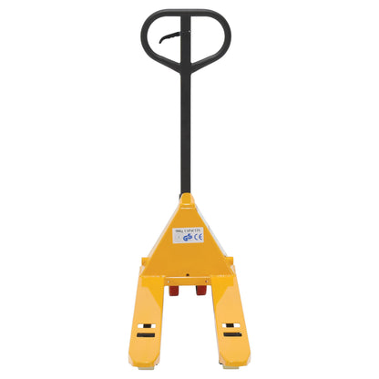 Vestil PM1-1532-MINI Steel Mini Hand Pallet Truck 45 in. x 15 in. x 45 in. 1100 Lb. Capacity Yellow