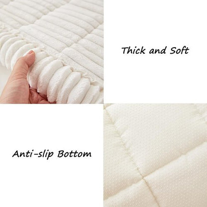 Awjcsv Couch Cover for Dogs Washable, Fuzzy Pet Couch Covers for 3 Cushion Sofa Pet Friendly, Non Slip Sofa Cover (White, 23.6" x 47"/60 x 120cm)