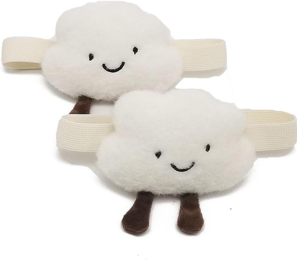 Gzcvba 2PACK Snap-Fit Cartoon Cloud Curtain Tiebacks Hook Holdbacks Cute Curtain Holdbacks Rope for Baby Kid Girls
