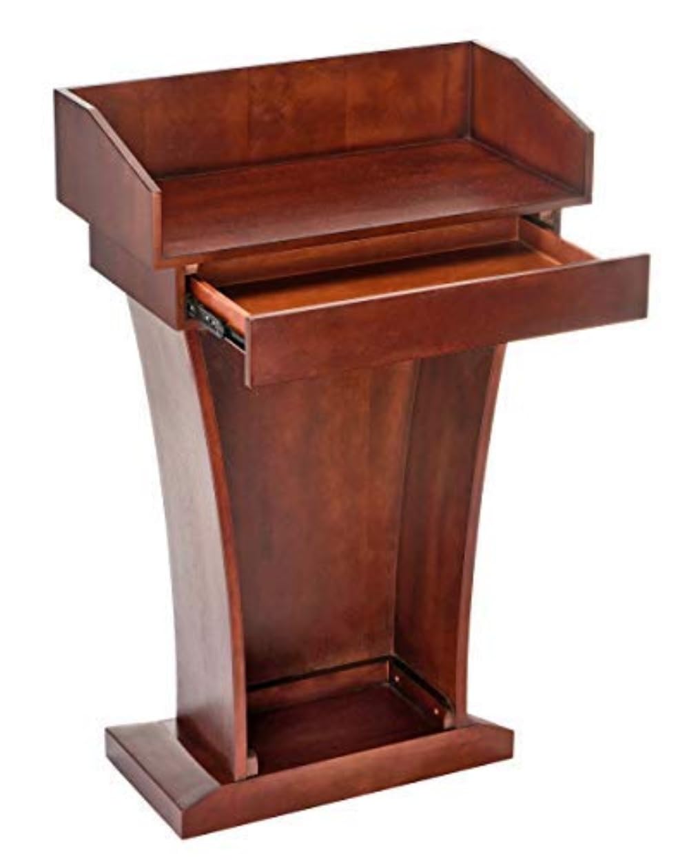 AdirOffice Church Pulpit, Wooden Podium - Height 43.33" Pulpits for Churches with Spacious Drawer (Mahogany)