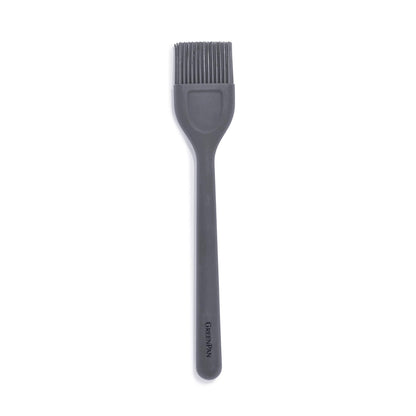 GreenPan Silicone Basting Brush, Cooking Kitchen Utensil, Sauce Marinades BBQ Grill Bake, Flexible Rubber Nonstick Cookware, Steel Core, Heat-Resistant, Anti-Slip Handle BPA-Free Dishwasher Safe, Gray