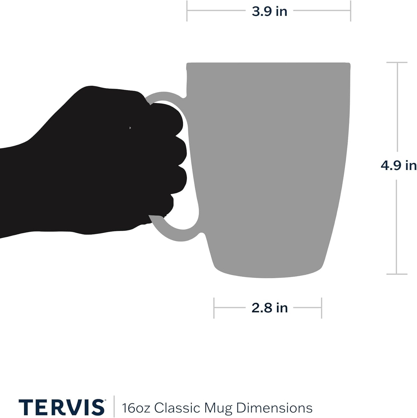 Tervis Stay Wild Double Walled Insulated Tumbler Travel Cup, Keeps Drinks Cold & Hot, 16oz Mug with Handle