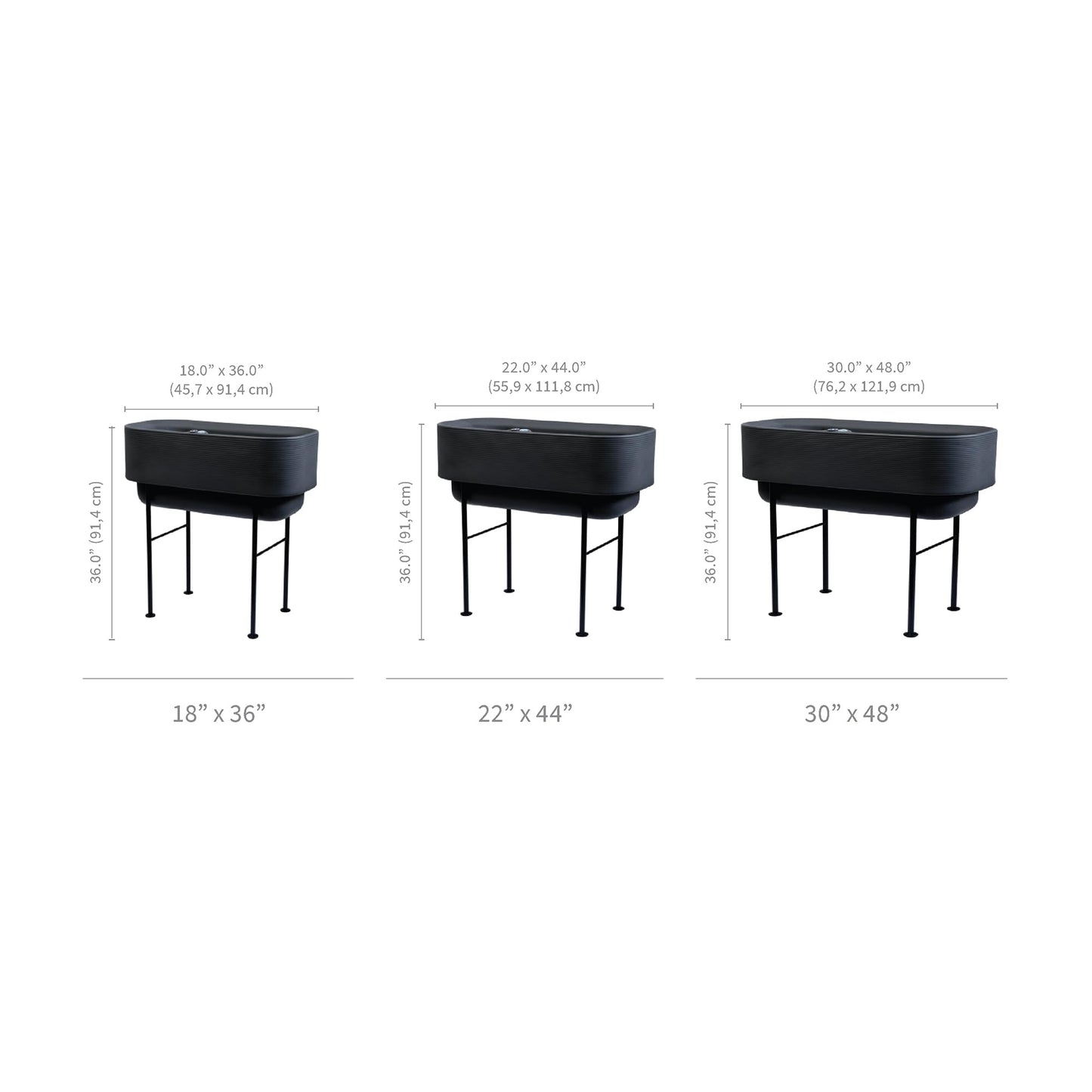 TruDrop Nest Self-Watering Raised Garden-Bed, Elevated Planter Box for Edible Gardening, Tomatoes, Herbs Planter -18" x 36" (Bark)