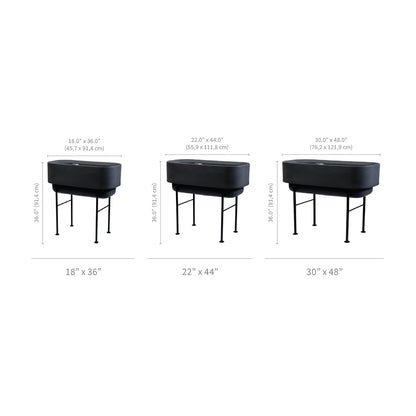 TruDrop Nest Self-Watering Raised Garden-Bed, Elevated Planter Box for Edible Gardening, Tomatoes, Herbs Planter -18" x 36" (Bark)