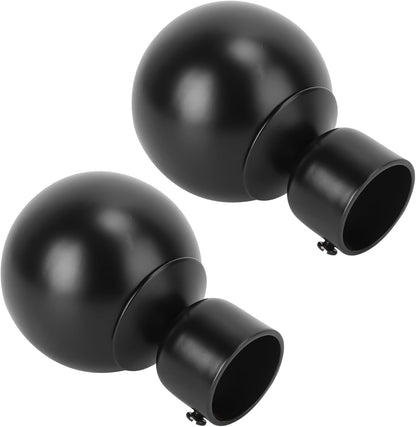 Artibetter 2pcs Roman Pole Decorative Head Curtain Pole Finials, Iron Drapery Rod Ends for Curtain Rail