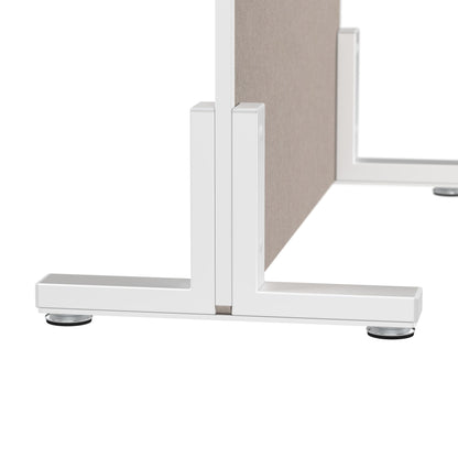 Bush Business Furniture 24W x 55H Freestanding Privacy Screen in Warm Beige, Standing Office Partition with Acoustic Sound Dampening Panel