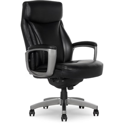 La-Z-Boy Arcadian Ergonomic Executive Chair, Bonded Leather, Black, 29.5D x 28W x 43.25-46.25H inches, 275 lbs Weight Capacity