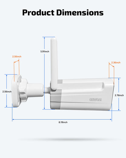 《100% Wire-Free》Wireless Outdoor Security Camera System, Solar Powered WiFi Cameras Systems, Home Video Surveillance DVR Kits