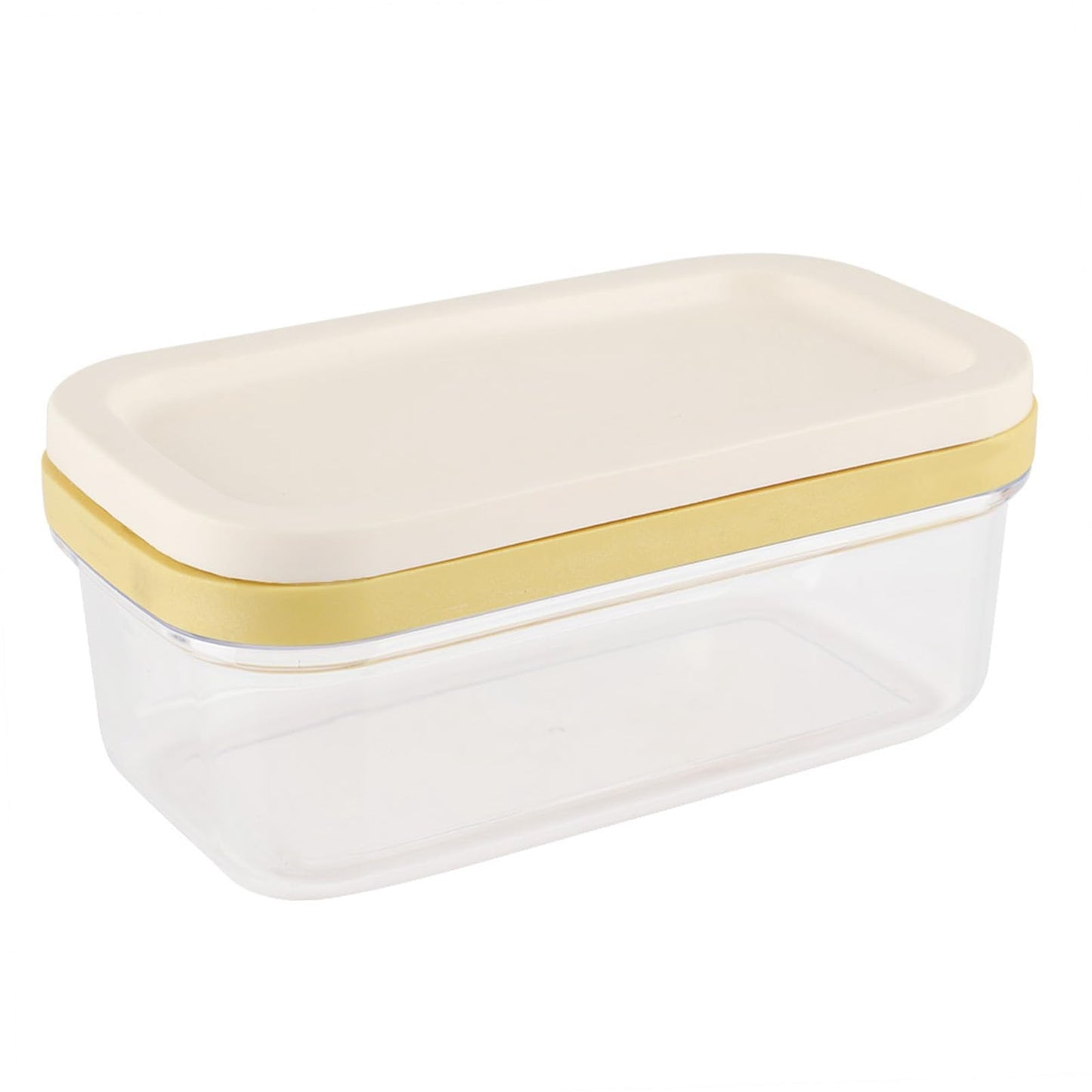 Luatoxry Butter Cutter and Storage Case, Airtight Butter Dish that Cuts into Slices, Transparent Butter Storage Box with Lid and Cutting Net for Cheese Cutting, 6.7x3.9x2.8in