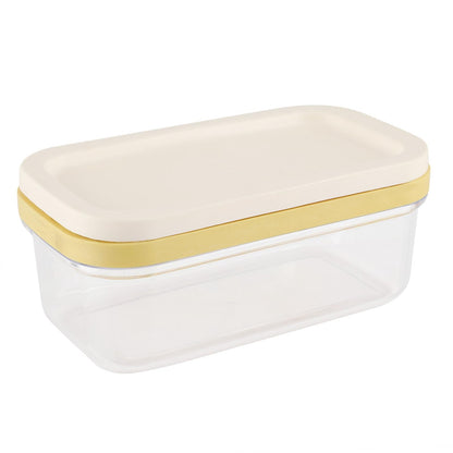 Luatoxry Butter Cutter and Storage Case, Airtight Butter Dish that Cuts into Slices, Transparent Butter Storage Box with Lid and Cutting Net for Cheese Cutting, 6.7x3.9x2.8in