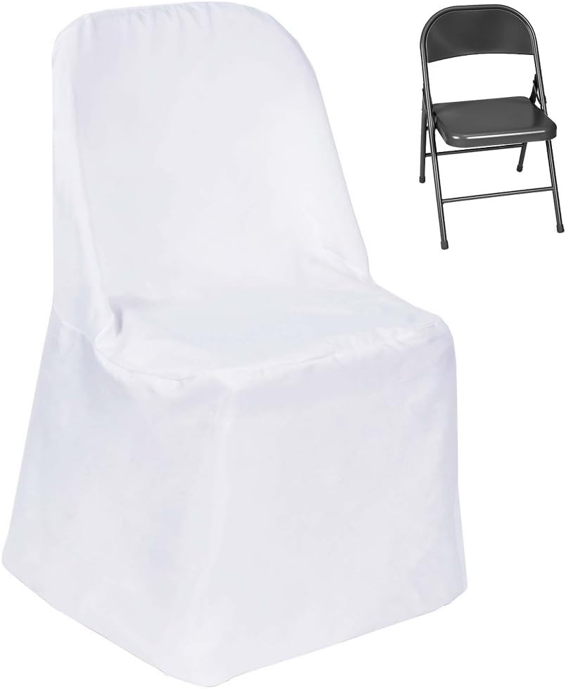 Cover-Flat-Pack 5 TABLECLOTHSFACTORY White Folding Chair
