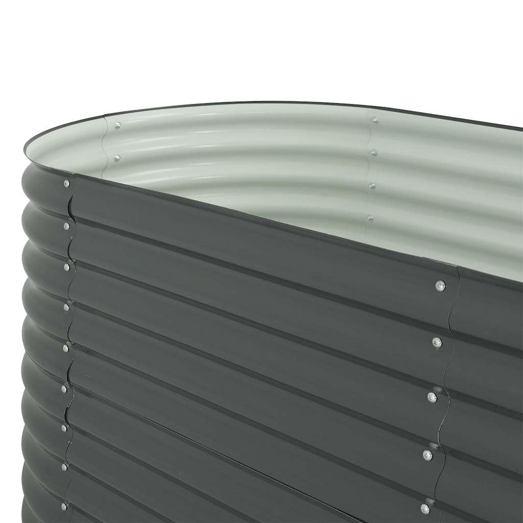 Mhdvray Galvanized Raised Garden Bed 157.5 x 31.5 x 31.9 in, Grey Metal Planter for Patio, Balcony & Backyard, Large Outdoor Box for Vegetables, Herbs & Flowers