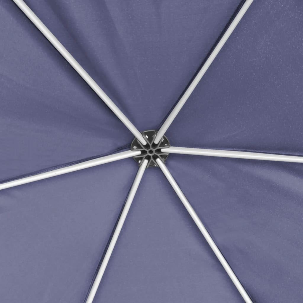 Xhnifbn Hexagonal 6-Sided Dark Blue Pop-Up Gazebo 11.8x10.2 ft, Steel Frame Screen Canopy with Sidewalls for Backyard, Camping, Party & Patio Shade Shelter