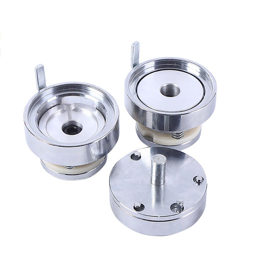 Pneumatic Round Badge Maker, 500PCS/H Tinplate Badge Punch Press Kit, Replaceable Mold, Pin Button Press Making Machine, Soft Magnetic Refrigerator Magnet Making Supplies, for Keychain, Bottle Opener