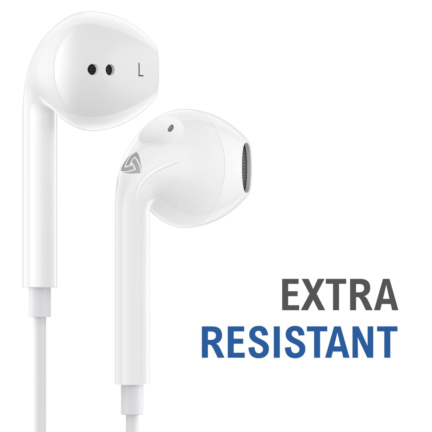 LUDOS Zenith USB C Headphones for iPhone 17 16 15 Pro Max Plus Air iPad Pro Air, 2 Years Warranty, USB-C Earbuds for Samsung Galaxy S24 S23 Ultra S22 S21 S20 A55 A54 A53, USB Type C Earphones - White