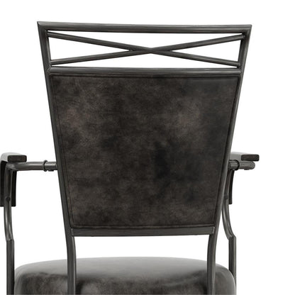 Hillsdale Bridgetown Metal Bar Height Swivel Stool, Pewter