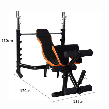 Gym Weight Bench pressFolding Weight Table Dumbbell Bench Functional Bench Press Weight Bench Barbell Rack Commercial Squat Rack Set Barbell Training (Color : Black, Size : 1