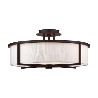 Livex Lighting 51075-91 Transitional Four Light Ceiling Mount from Wesley Collection in Pwt, Nckl, B/S, Slvr. Finish, Brushed Nickel