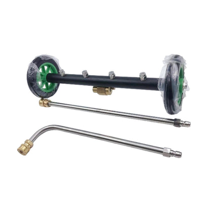 Undercarriage Cleaner Underbody Car Wash Water Broom High Reliability Surface Cleaner Attachment Pressure Washer for Sidewalk, with 2 Poles