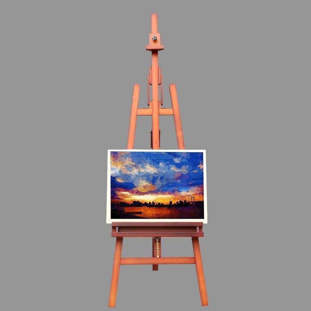 XAWSOP 170-236CM Adjustable Easel, Beech Wood Easel Thicken Sturdy Display Stand, Suitable for Artist Sketching, Poster Display,