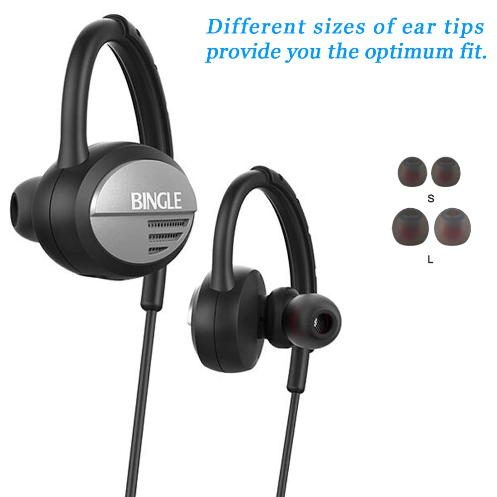 DLAND Sports Headphones Wired,Noise Cancelling Earhook Earbuds,Gaming Earphones with Detachable Microphone for PS4,Xbox,Laptop Computer, Cellphone.Inline Controls for Hands-Free Calling.