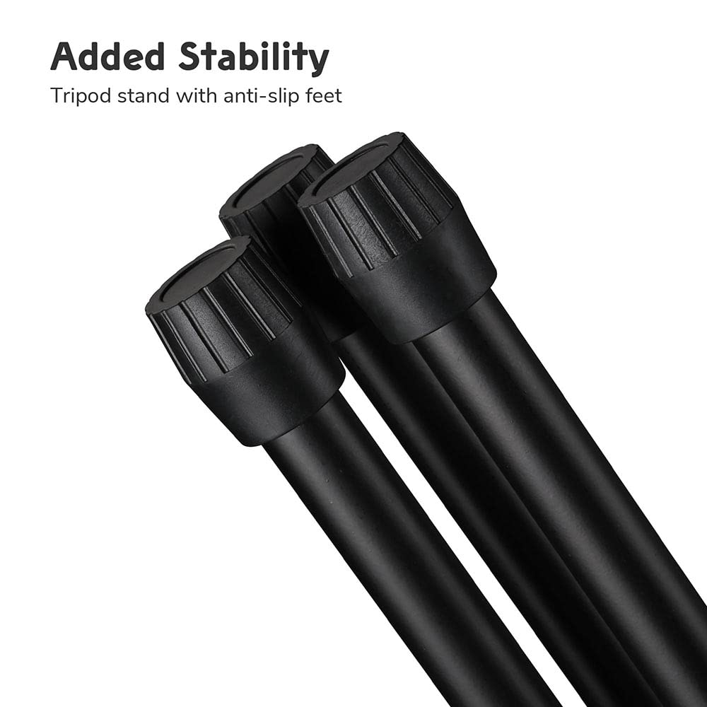 AW 12pcs Boom Mic Stand Floor Adjustable Height Mic Tripod Stand w/ 2 Mic Clip Holder Foldable Microphone Holder for Singing Live Stream Stage Studio