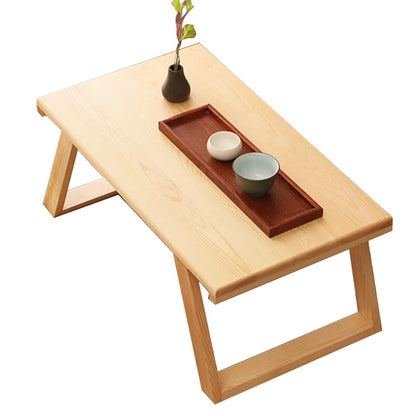 MHJKHG Wooden Small Coffee Table Floor Low Table Small Dining Table Laptop Table Children's Study Table Pine Material Simple Installation，Wood Color 70x40x30cm