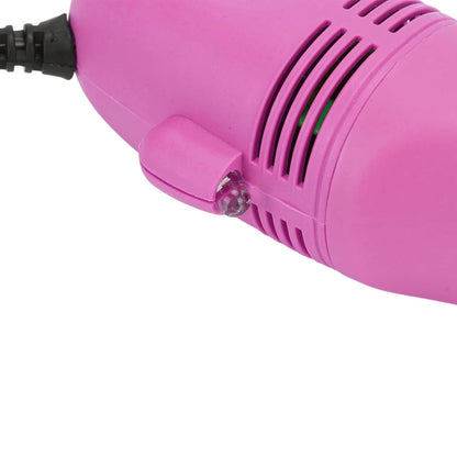 Mini Nail Dust Vacuum Cleaner, Desktop Vacuum with Large Suction Brush Head for Crumbs (Blue)