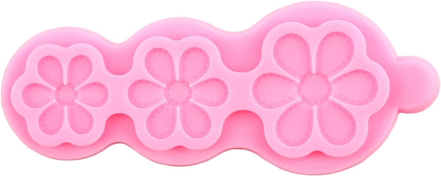Knitted Flower Fondant Silicone Mold for Cake Decorating, Cupcake Topper, Candy Chocolate