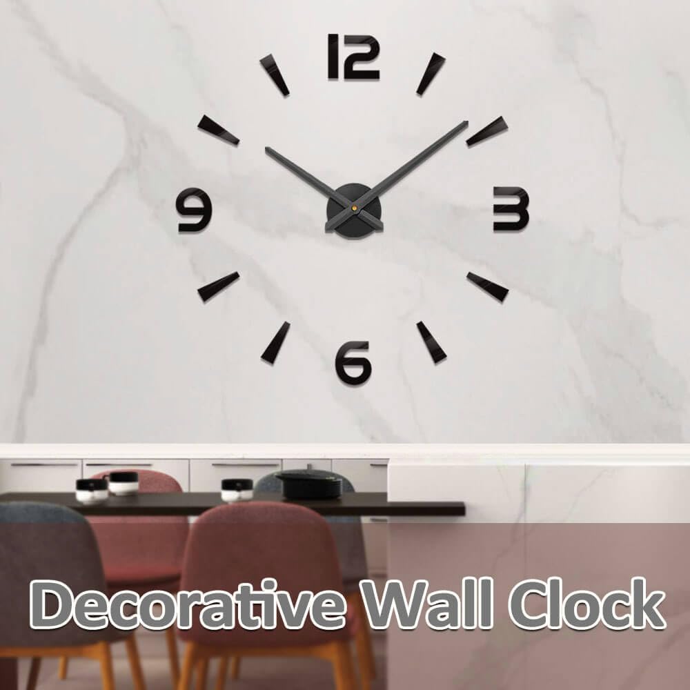 Mintime Large DIY Wall Clock, Battery Operated, Modern Decorative Clock for Living Room/Office