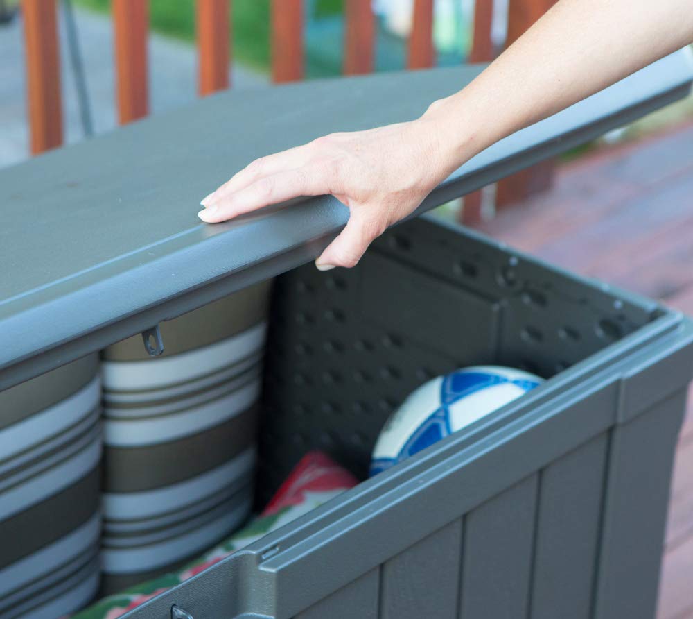 Lifetime 60089 Deck Storage Box, 116 gallon, brown