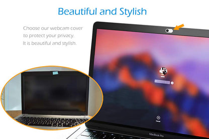 CloudValley Camera Cover Slide, 0.023Inch Ultra-Thin Black&White, Web Webcam Cover for MacBook air, Laptop, iMac, Desktop, PC, MacBook Pro, iPad, iPhone 8/7/6, Privacy Protection [2 Packs]