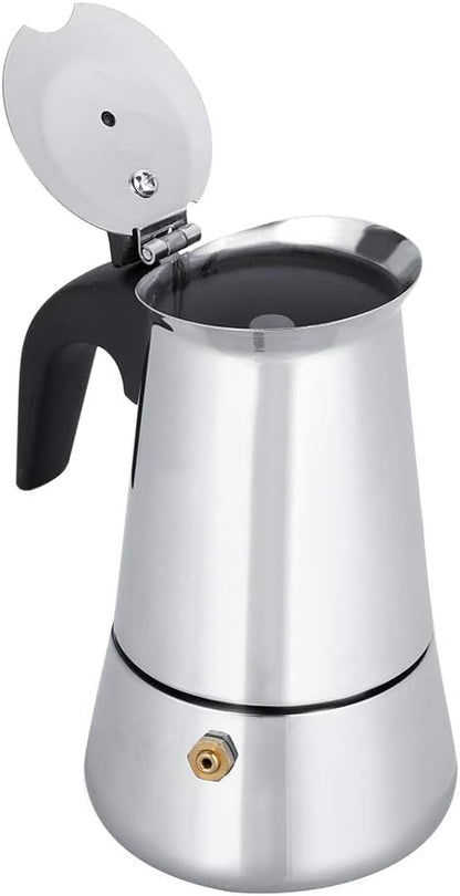 Haofy Portable Stainless Steel Coffee Pot Maker, Mocha Brewing Tool (100ml)