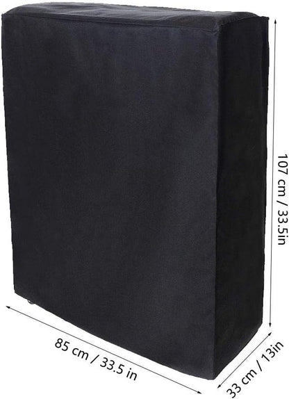 xianshi Black Universal Rollaway Folding Bed Storage Cover - Portable Dust Proof Protective Cover with Zipper for