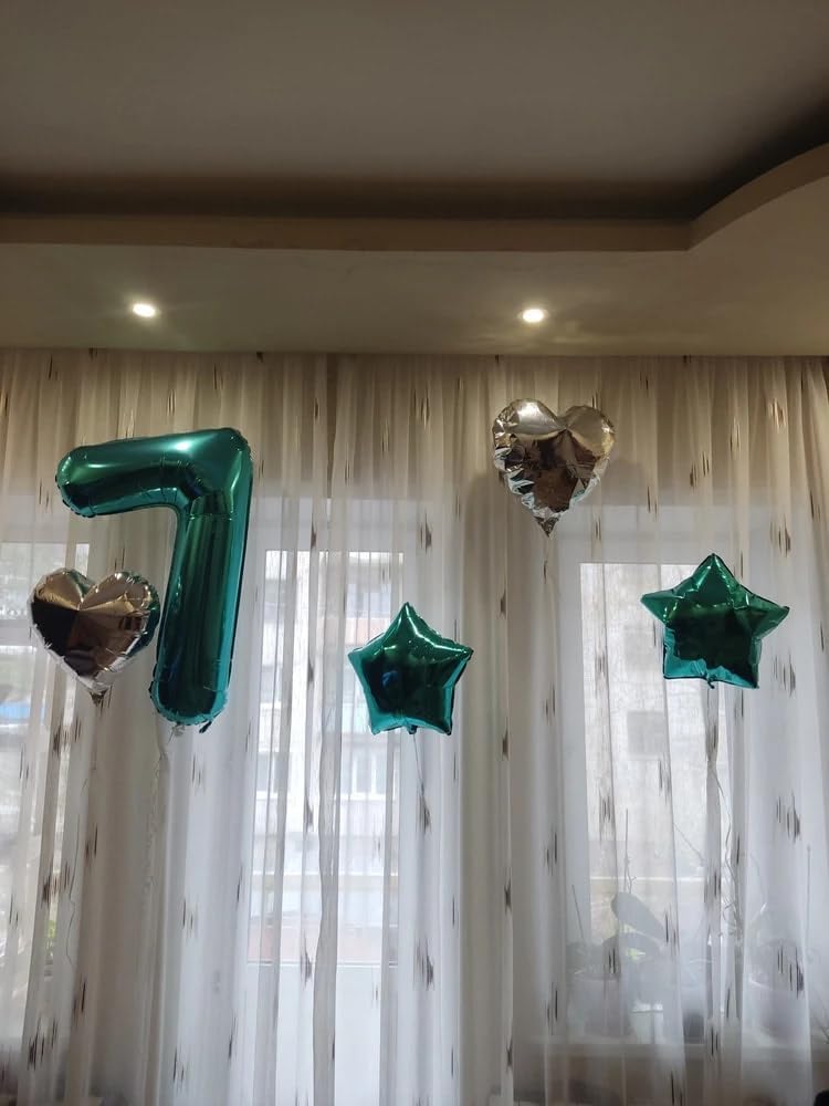Number 2 Balloon by Teal Blue | 40-Inch Birthday Decoration for Second Birthday Party