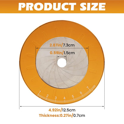 Adjustable Circle Drawing Maker, Stainless Steel & Aluminum Alloy Rotary Round Template, Measuring & Drawing Ruler, Geometric Plotting Compass Tool(Gold,Size:5 inch)