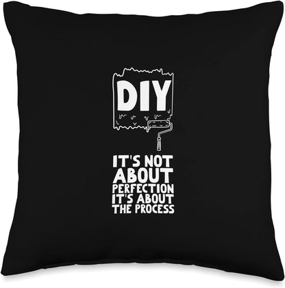DIY Multicolor Throw Pillow, It's Not About Perfection It's About The Process, 16x16
