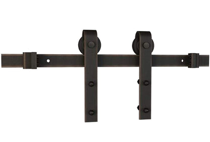 Miseno MBDH0005X78 78-3/4" Bent Strap Barn Door Hardware Kit - Oil Rubbed Bronze