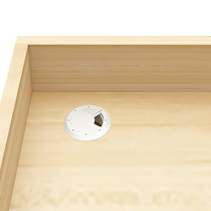 FAiruo Stand Up Lectern Podium,Standing Desk Host Stage Speaking Reading Table for Classroom with Wire Hole, Apply to Conference Auditorium/Light Walnut/63x40x110cm