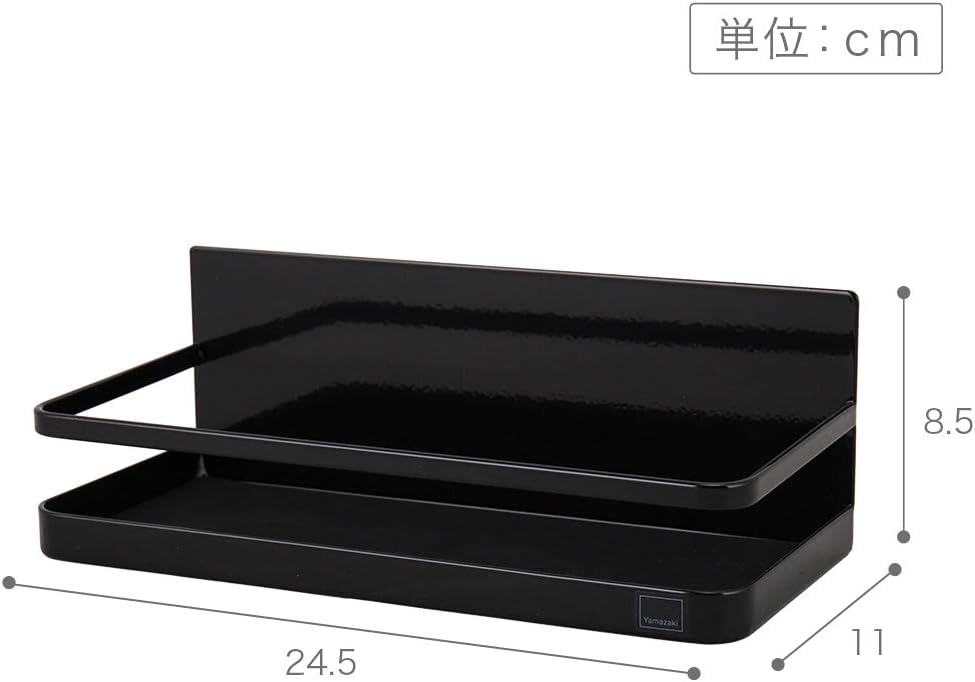 2523 9.6 4.3 3.3 inches (24.5 11 8.5 cm), Yamazaki Magnetic Spice Rack, Black, Approx. W x D x H x x Tower Seasoning
