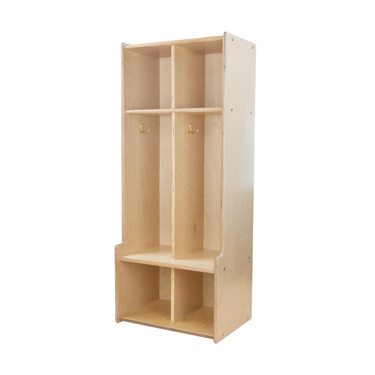 Contender 2-Section Coat Locker with Bench & Cubby Storage, Backpack Organizer, Coat Cubbies Storage for Kids & Toddlers, Ideal for Home, School, Office
