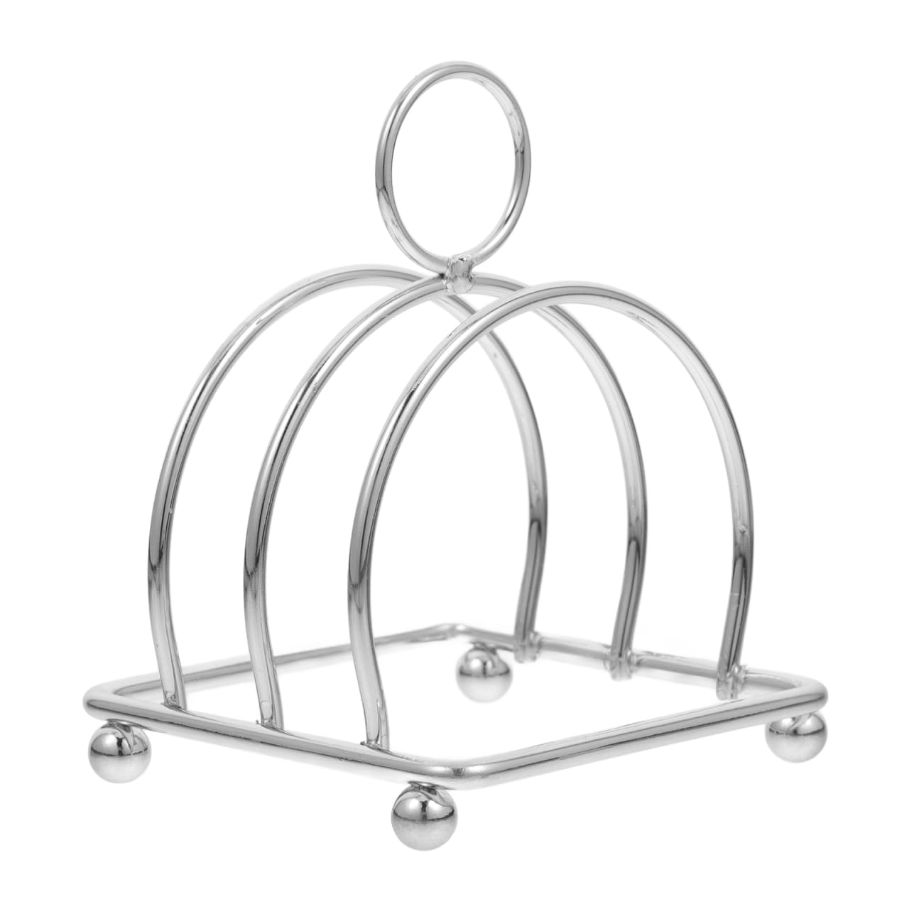 HEMOTON 3 Slice Stainless Steel Bread Toast Rack Air Fryer Toast Serving Holder Burger Toast Storage Stand Toast Holder Stand Table Serving