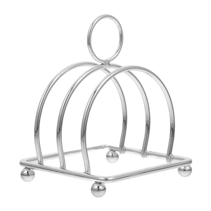 HEMOTON 3 Slice Stainless Steel Bread Toast Rack Air Fryer Toast Serving Holder Burger Toast Storage Stand Toast Holder Stand Table Serving