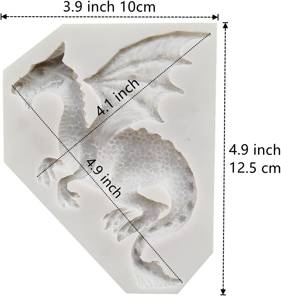 3D Flying Dragon Silicone Fondant Cake Mold for Chocolate, Gummy, Sugarcraft, and Cupcake Decorating