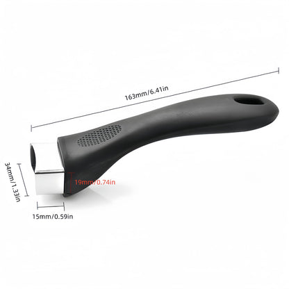 2Pcs Bakelite Pot Handle Black Scald-Proof Long Handle Grip Replacement, with Screw
