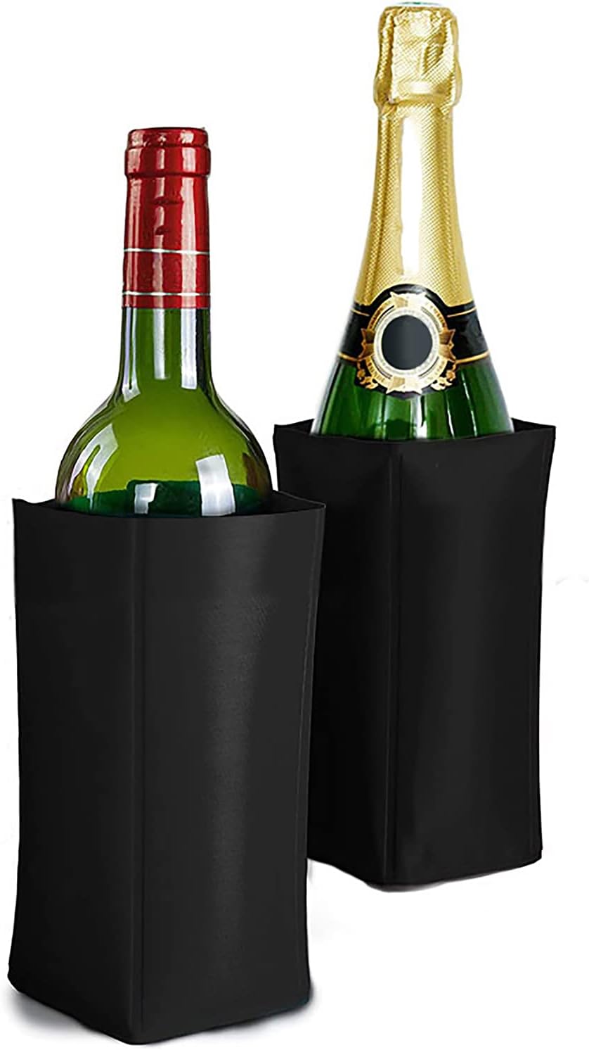 Wine Cooler Sleeve, Reusable Flexible Ice Pack Sleeve, Keep Wine Cool for Standard Size Bottles